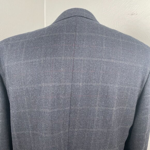 Mens Two-Button Wool Blazer With Checkered Pattern - 40R Lauren Ralph Lauren - Picture 5 of 14